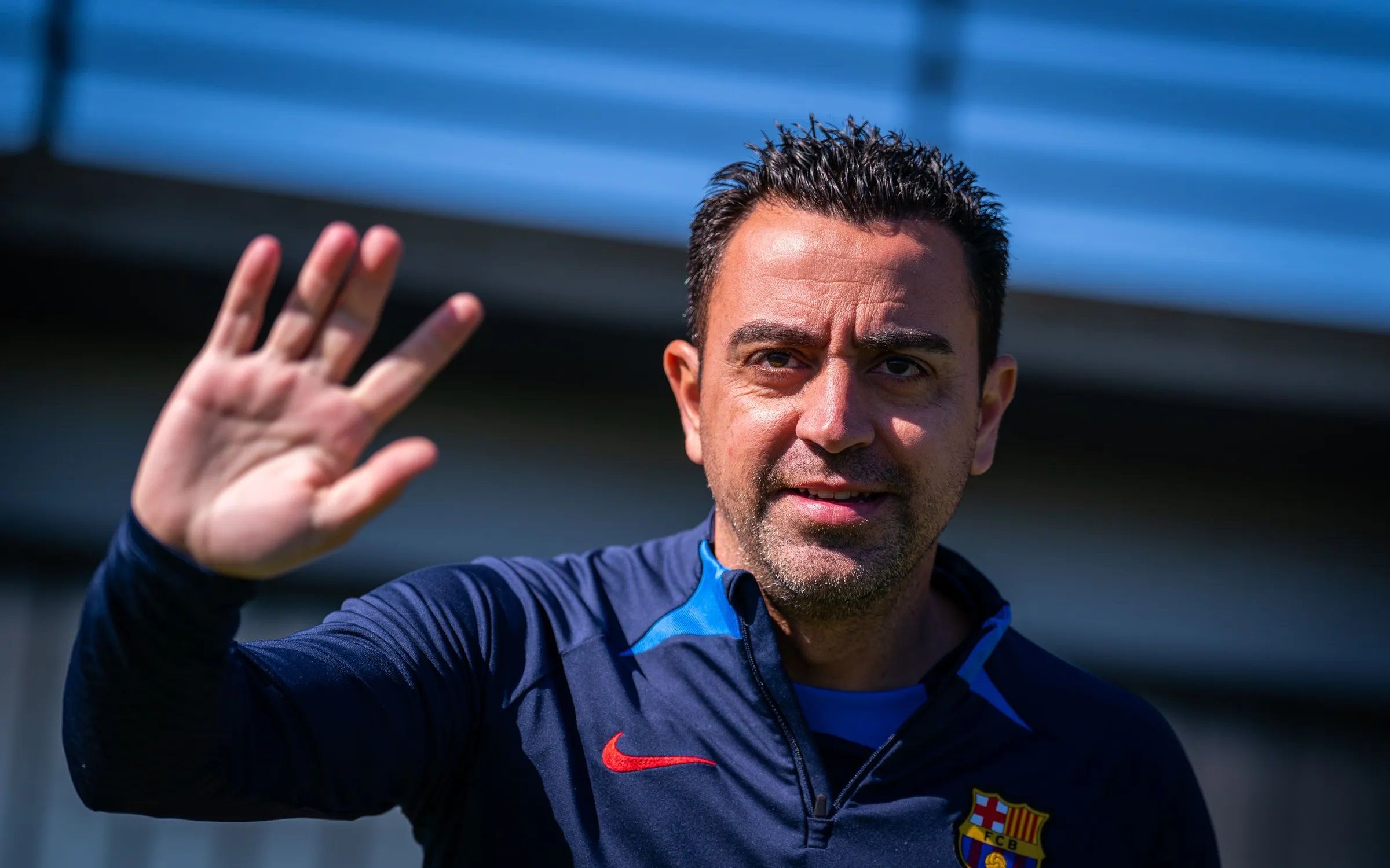  Xavi Hernández, en una sesión del Barcelona.