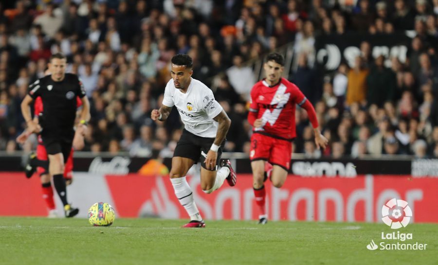 Justin Kluivert, en el Valencia - Rayo (Foto: LaLiga).
