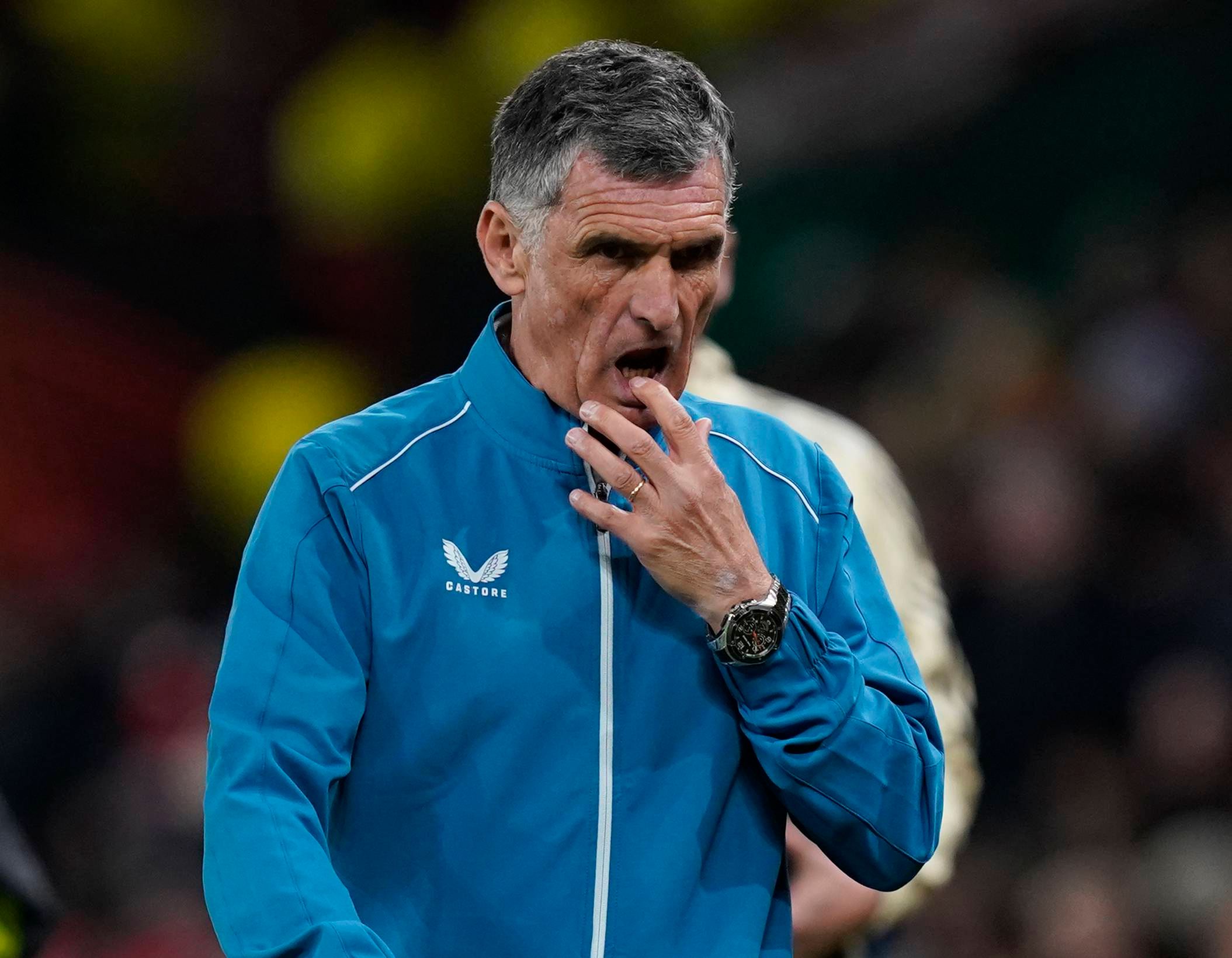 Mendilibar, ante el United.