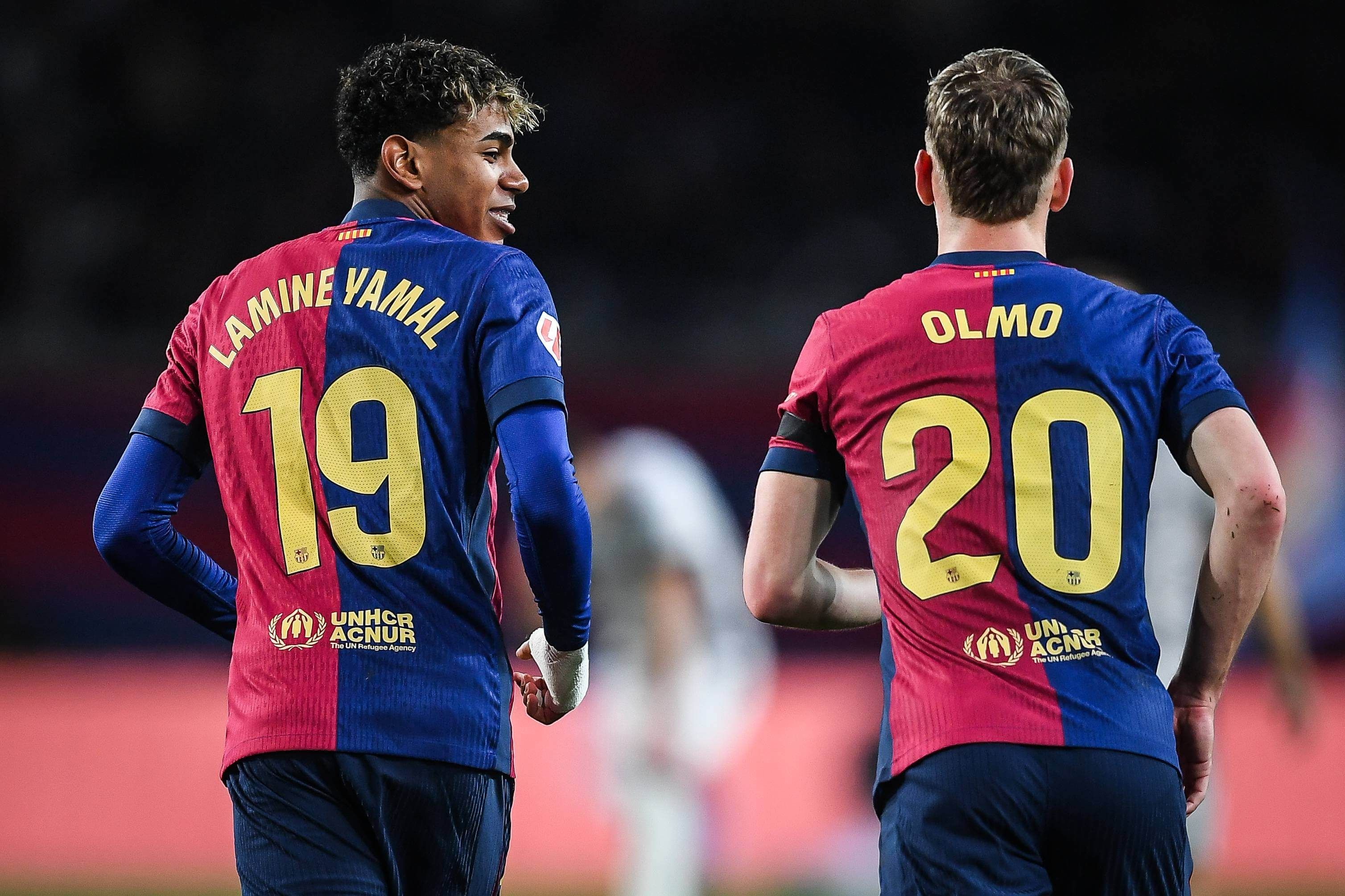  Dani Olmo junto a Lamine Yamal en el Barça (Cordon Press)