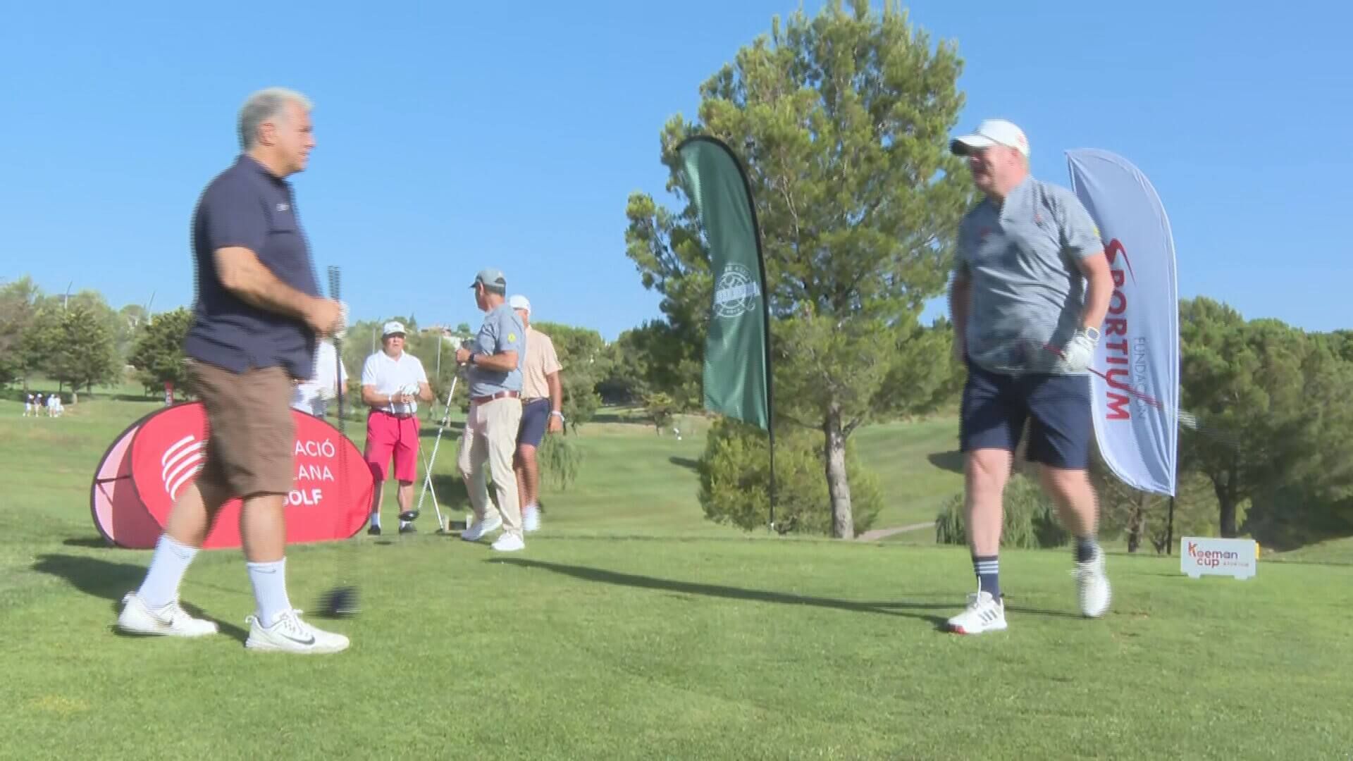  Laporta y Koeman, en un acto