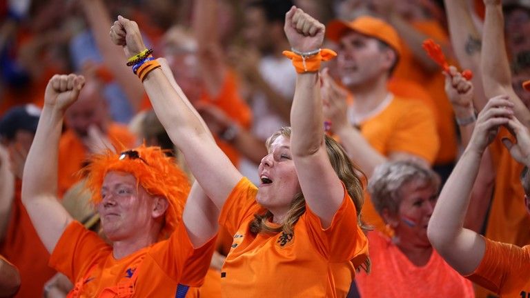  Aficionados holandeses en semifinales.