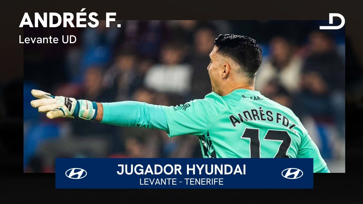  Andrés Fernández, jugador Hyundai del Levante UD - CD Tenerife