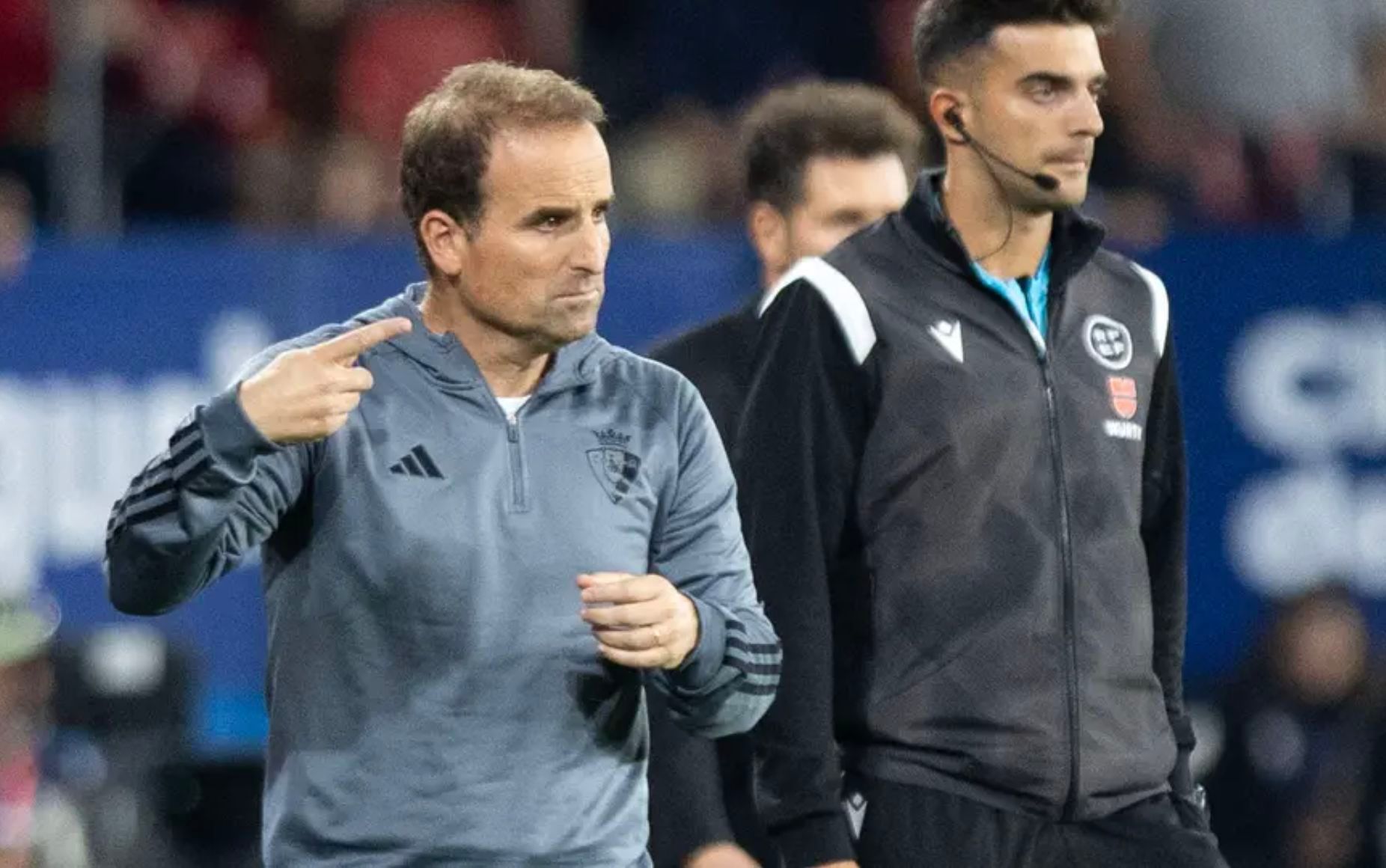  Jagoba Arrasate, durante el Osasuna-Atlético de Madrid.