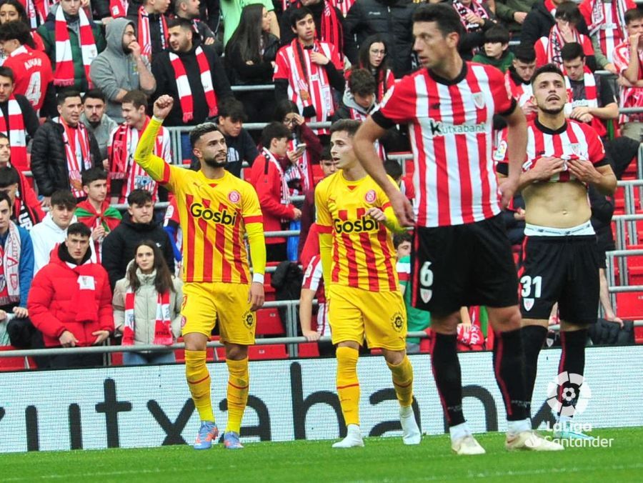  El Taty celebra un gol del Girona.