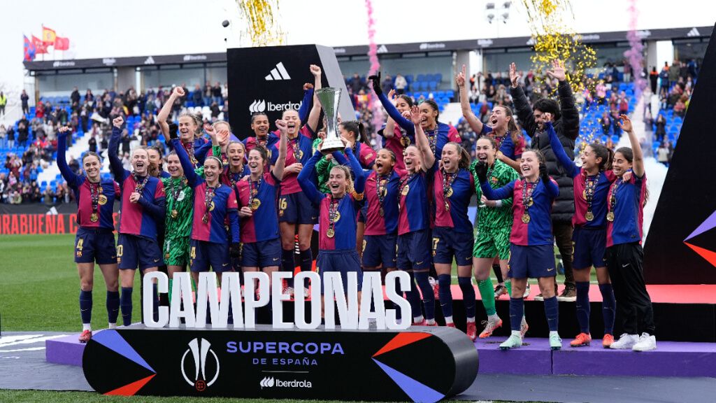  El Barça femenino celebrando la Copa de la Reina (Fuente: Europa Press)