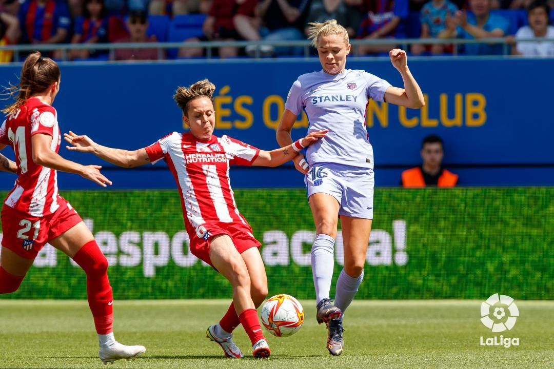  Amanda Sampedro, en el Barcelona-Atlético de Madrid.