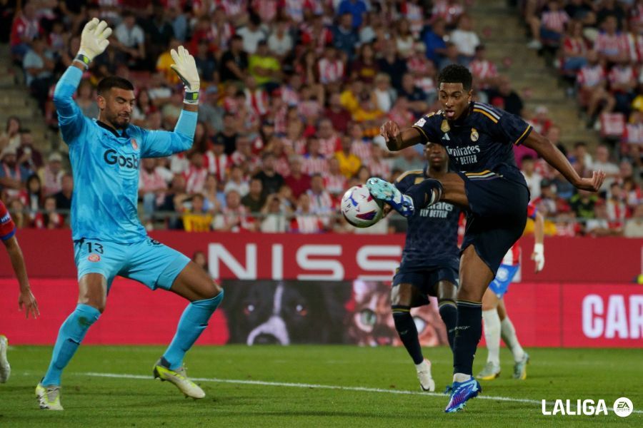 Bellingham, durante el Girona-Real Madrid. Fuente: LALIGA.