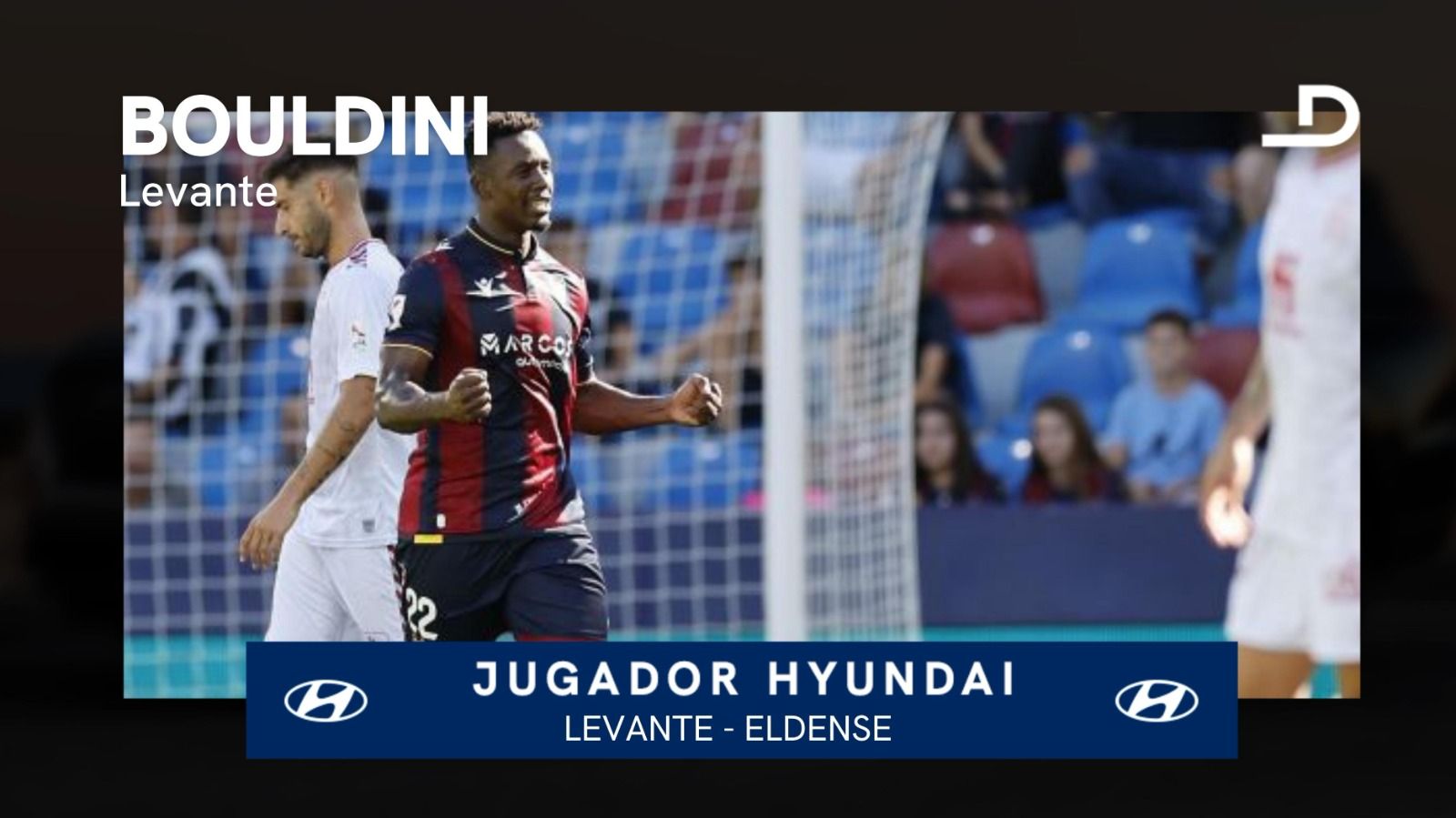  Bouldini se corona como jugador Hyundai con un gol en casa.
