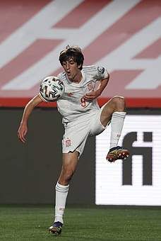 Bryan Gil, en su debut con España.