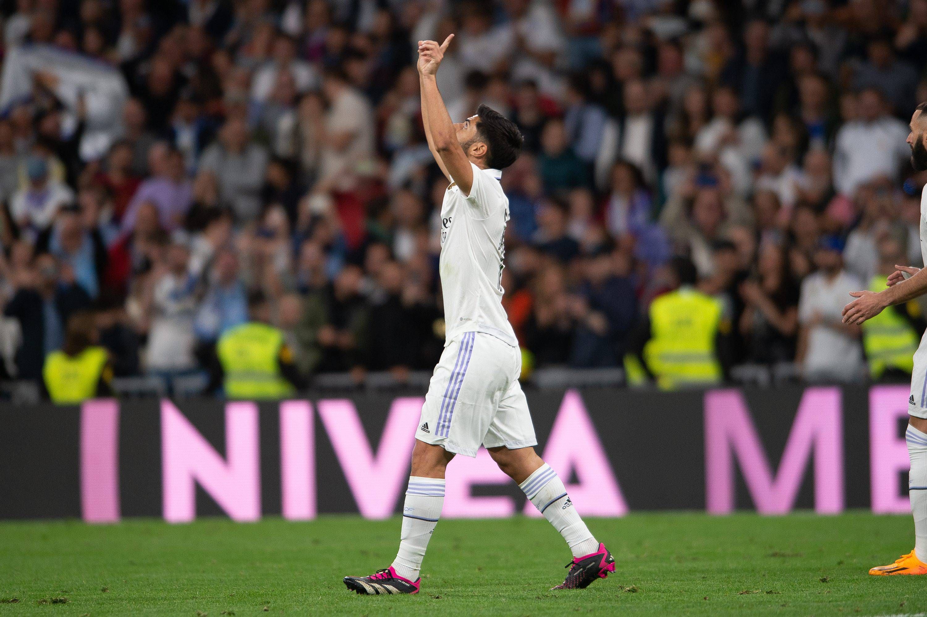  Asensio celebra su gol en el Real Madrid-Celta (FOTO: Cordón Press).