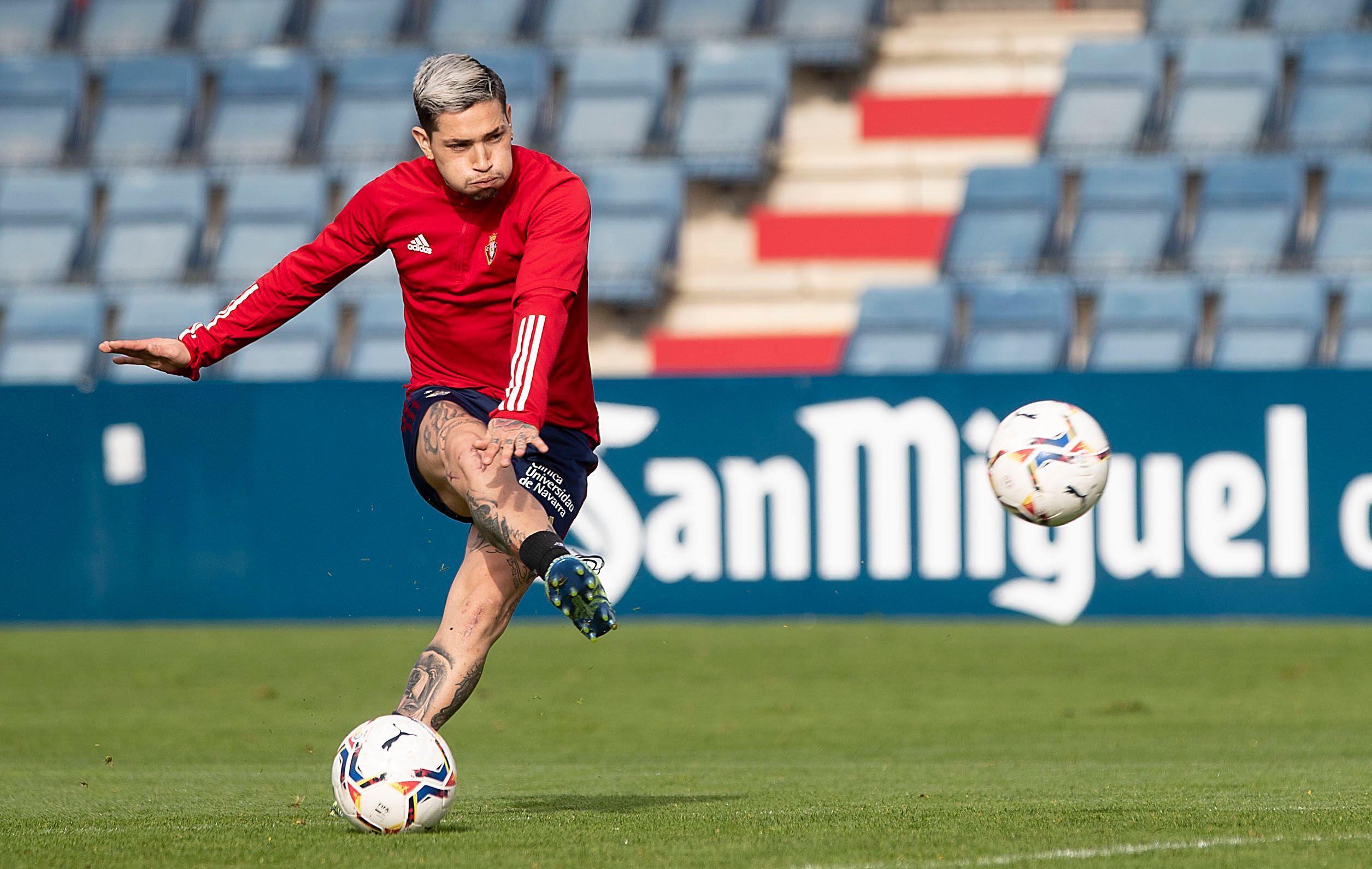 Chimy Ávila, en una sesión de Osasuna.