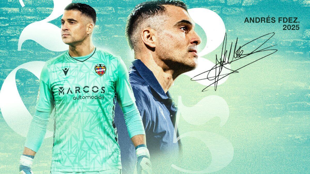 El Levante UD anuncia la renovación de Andrés Fernández.