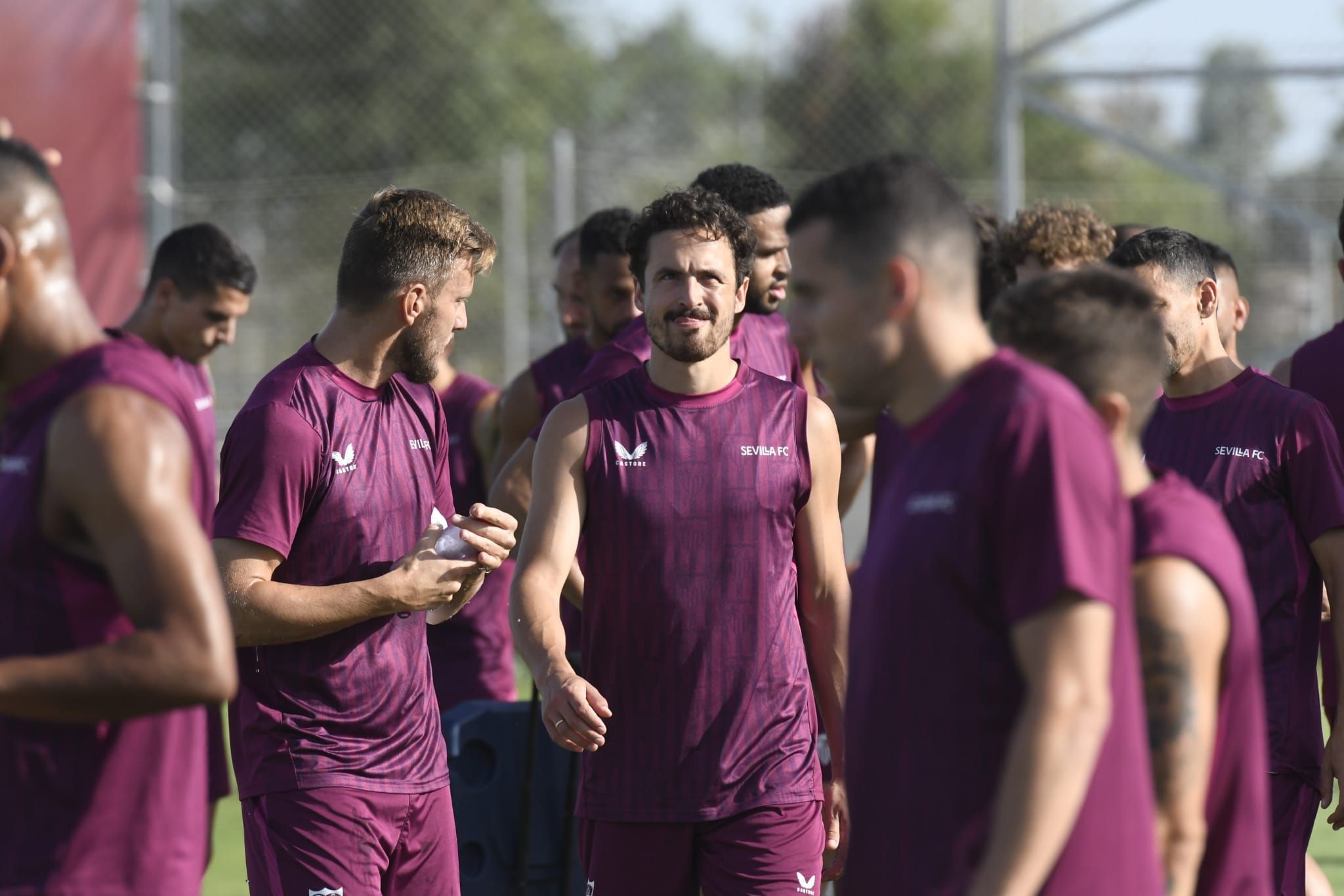  Delaney, en un entrenamiento con el Sevilla FC.