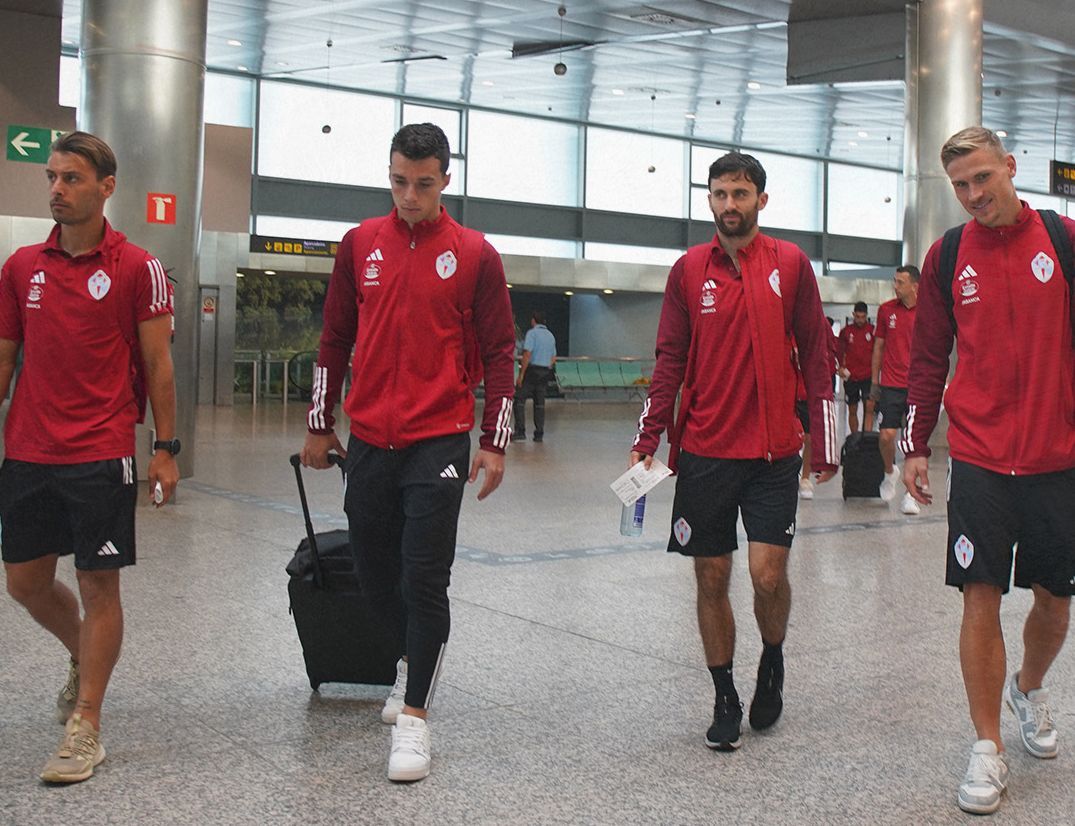 Jugadores del Celta en Peinador (Foto: RC Celta).