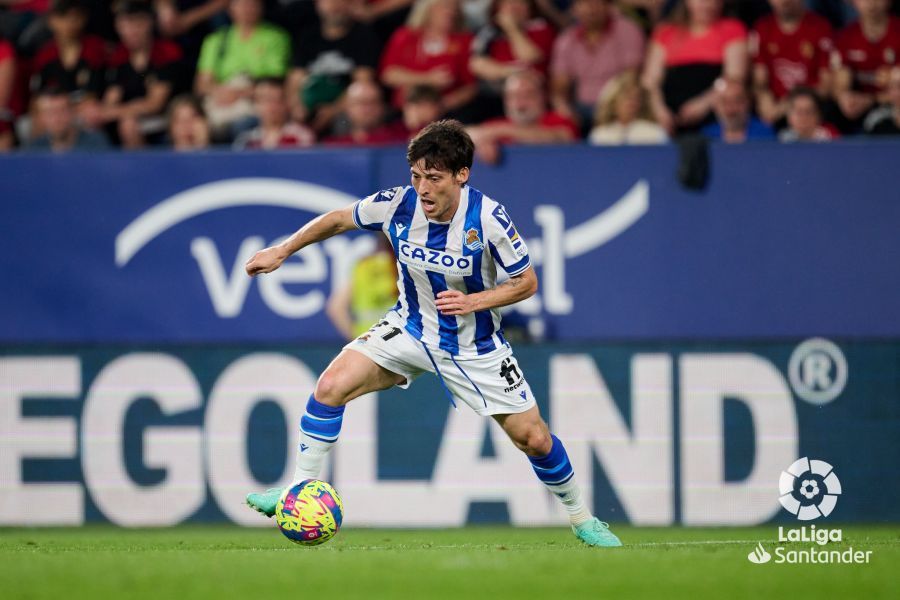 David Silva hizo un gran partido ante Osasuna en El Sadar.