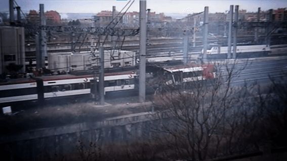  Fotografía de uno de los trenes que detonaron en el 11M