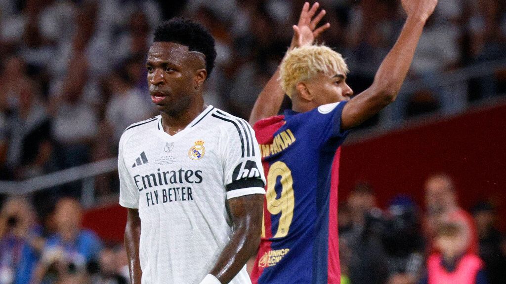  Lamine Yamal y Vinicius en la final de la Copa del Rey (Cordon Press)