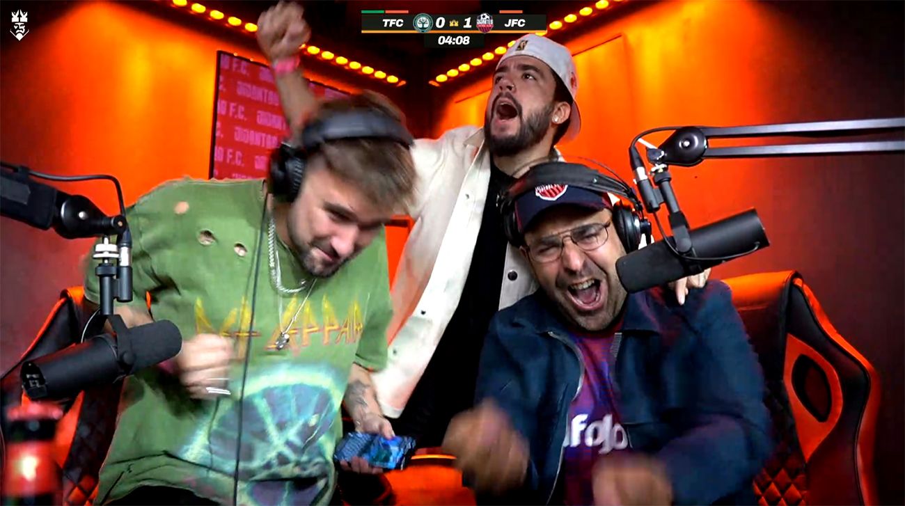 Gerard Romero celebrando un tanto de Jijantes en la Kings League