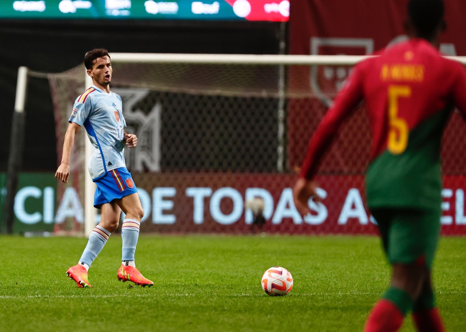 Guillamón, durante el Portugal-España.