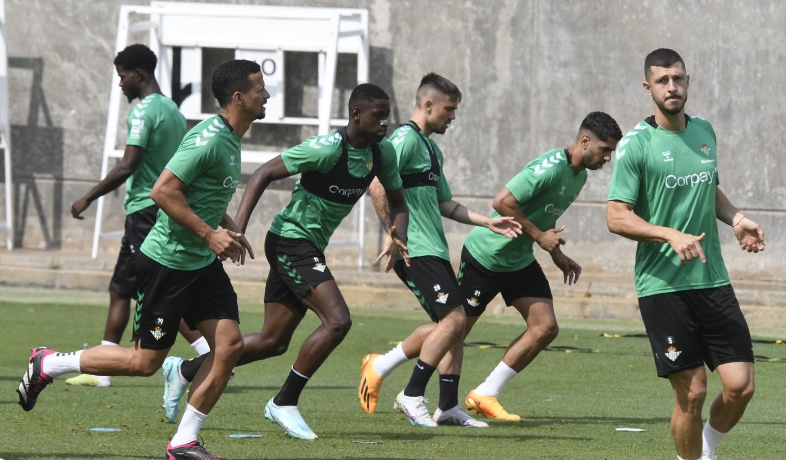 Imagen del entrenamiento del Betis