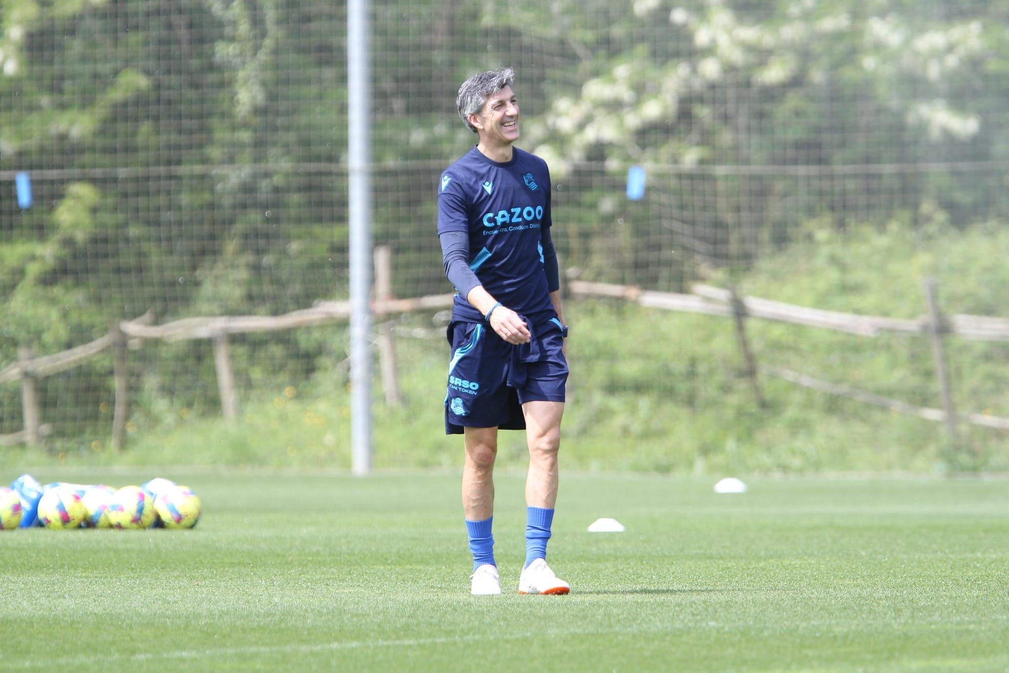  Imanol Alguacil en el entrenamiento de este jueves en Zubieta.