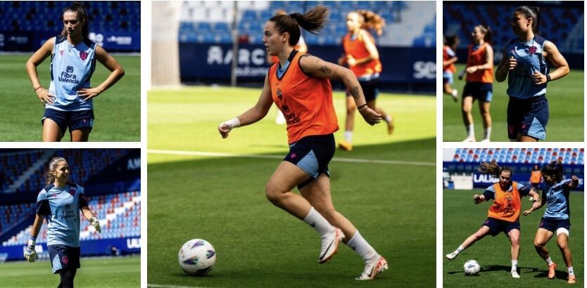  El Levante Femenino se ejercitó el jueves en el estadio Ciutat de Valencia (Fotos: LUD).