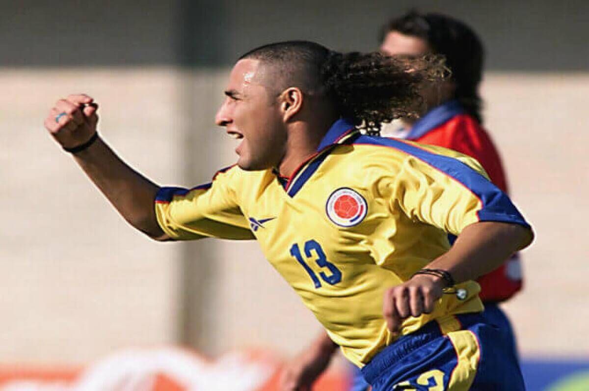 Jorge Bolaño, jugando para la Selección de Colombia.