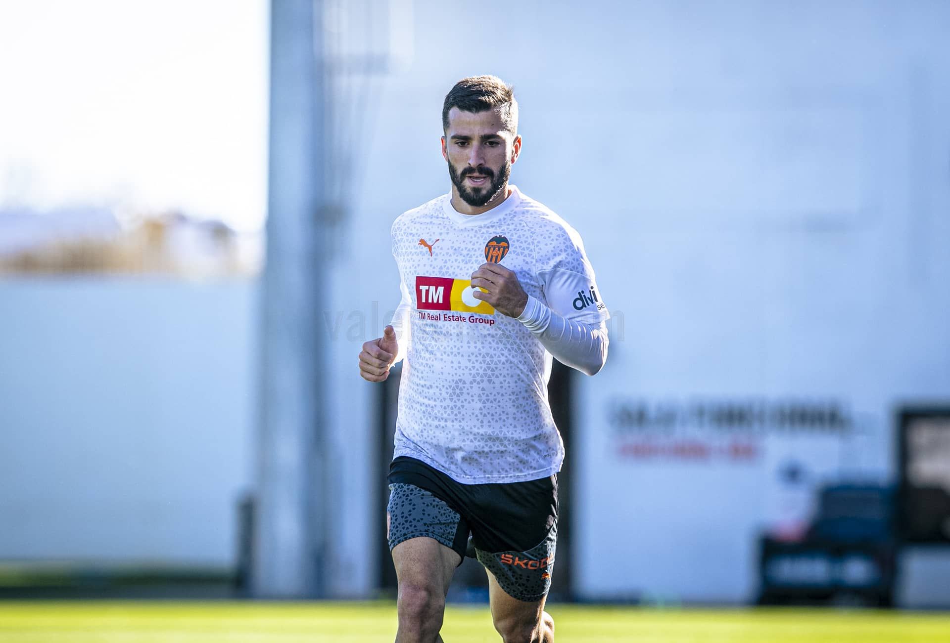 José Gayà, en el entrenamiento del pasado jueves.