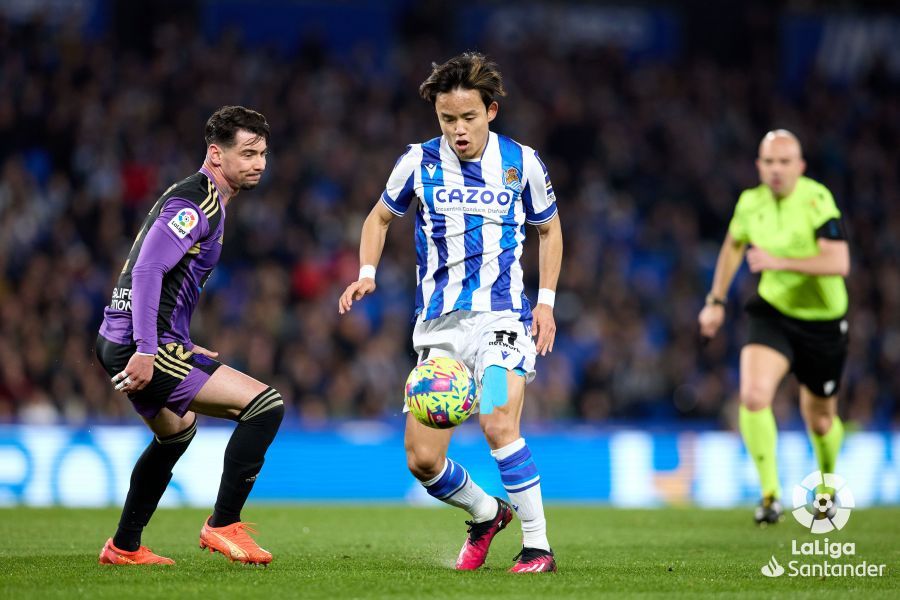  Take Kubo, durante el Real Sociedad-Real Valladolid.