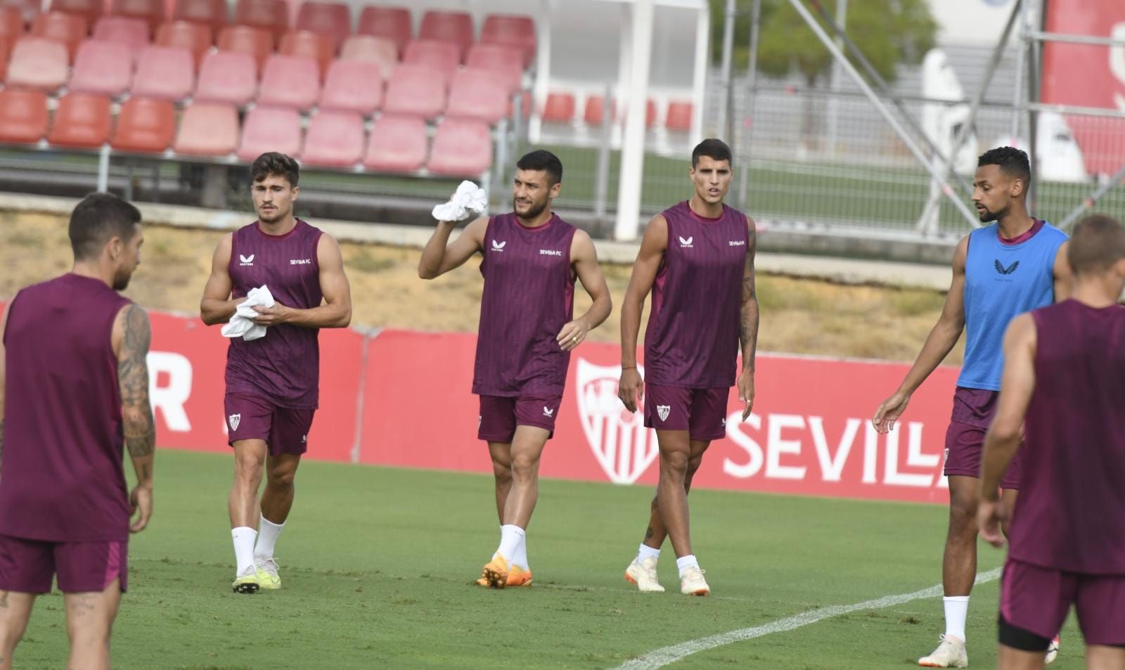 Óscar, en el entrenamiento de este miércoles (Foto vía: Kiko Hurtado)