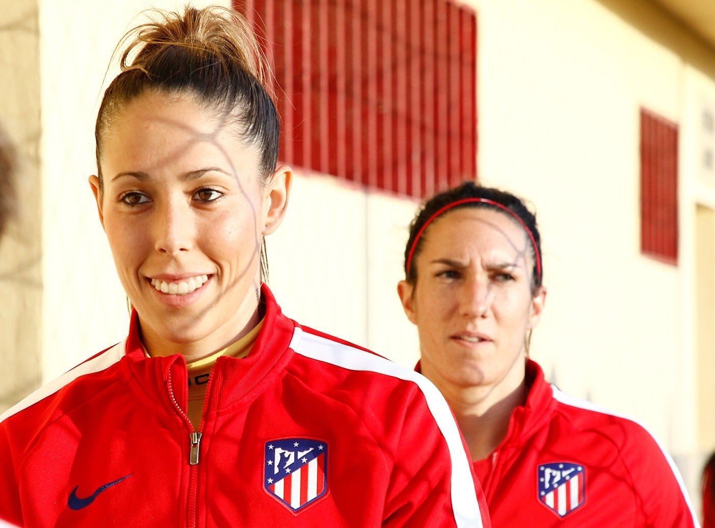  Lola Gallardo, antes de un partido del Atlético.