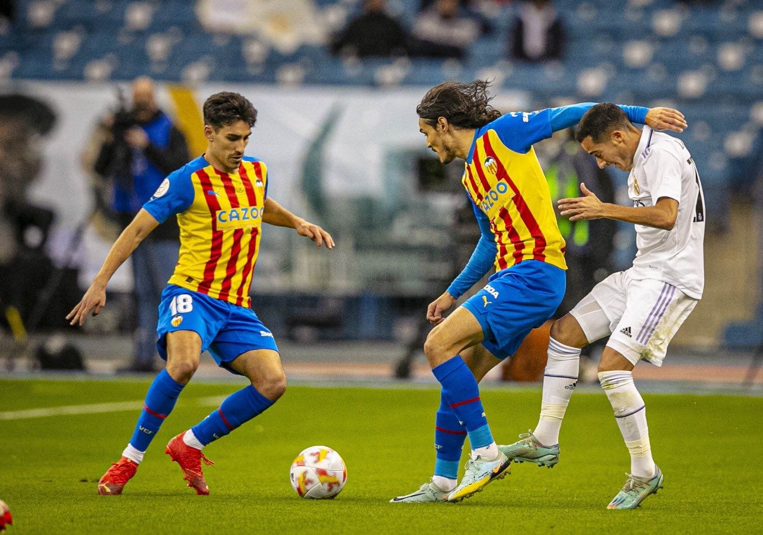 Lucas Vázquez, en el Real Madrid-Valencia de la Supercopa.