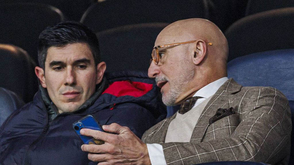 Luis de la Fuente en el Santiago Bernabéu el pasado 26 de enero.