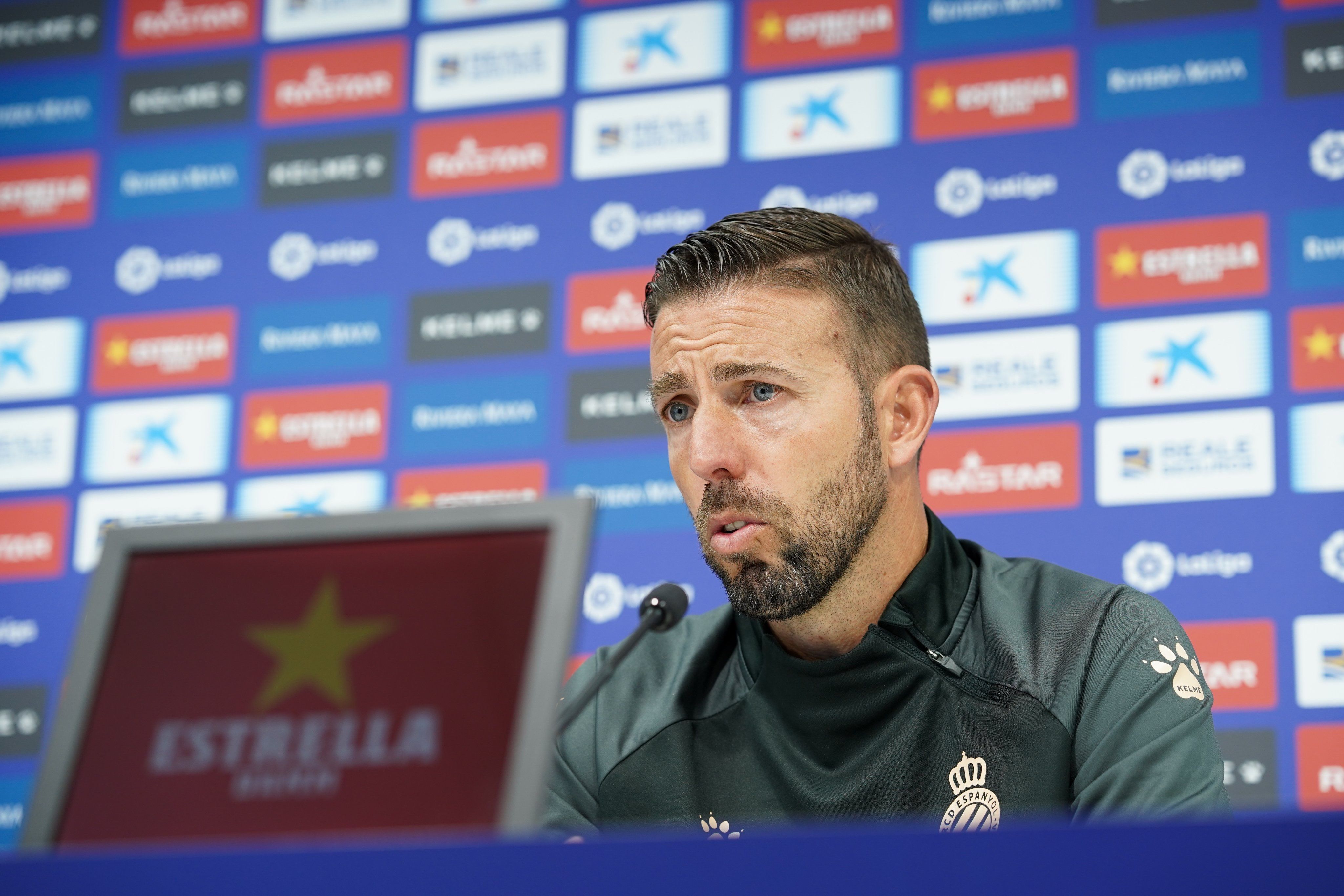 Luis García, en sala de prensa.