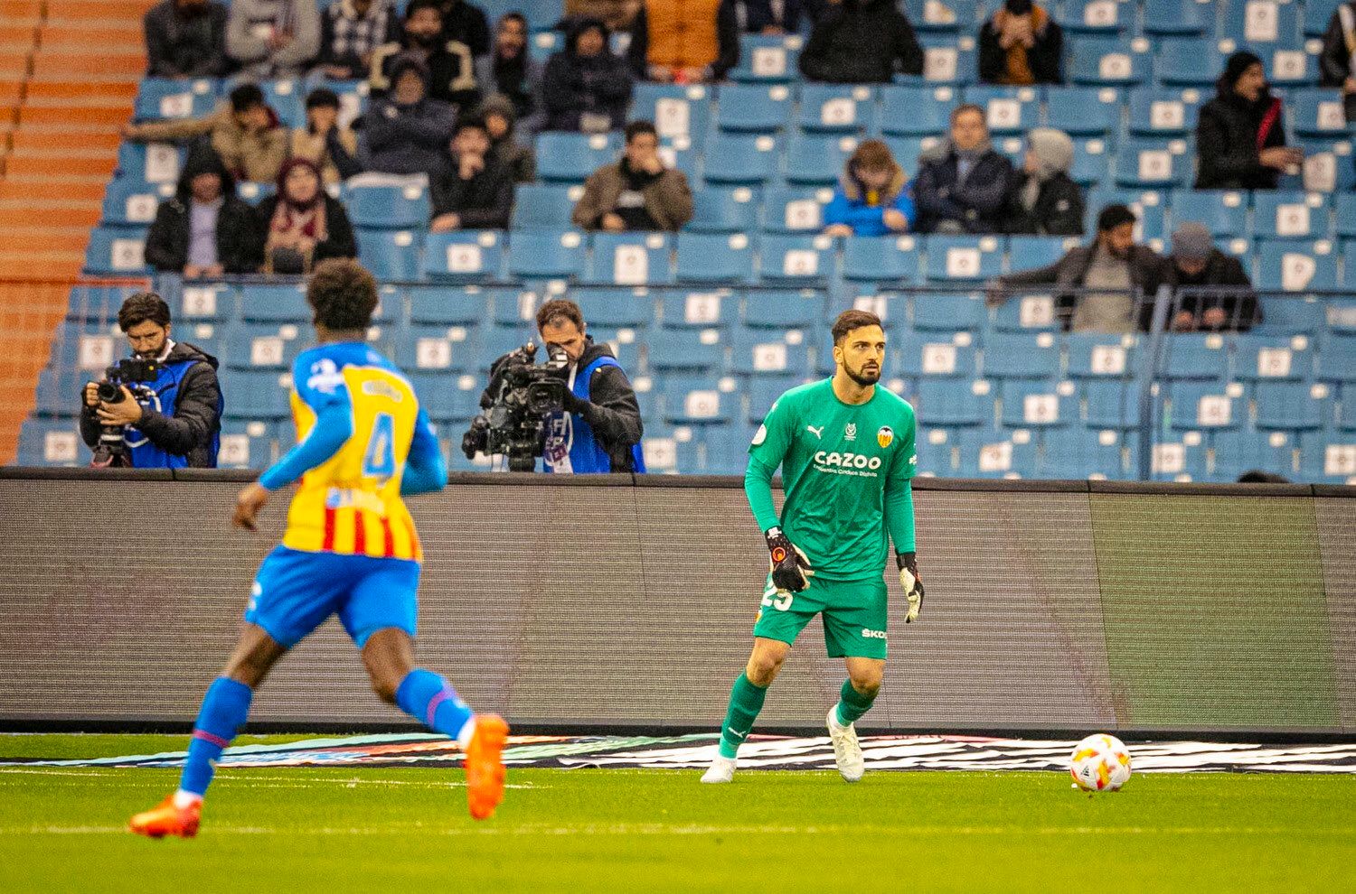 Mamardashvili, durante el Real Madrid-Valencia.