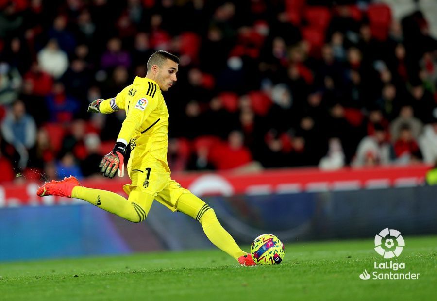  Masip saca de puerta en el Mallorca-Valladolid.
