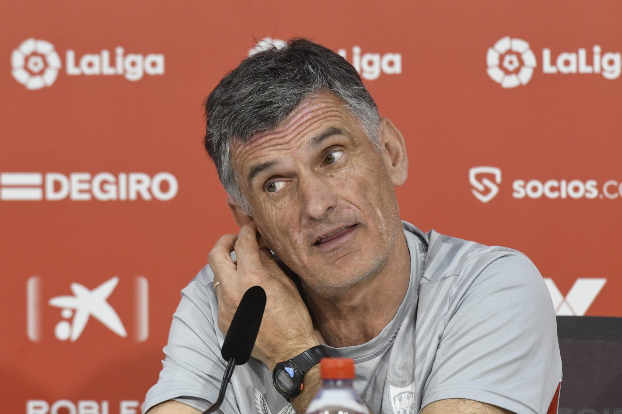  José Luis Mendilibar, en la rueda de prensa previa al Valencia-Sevilla.