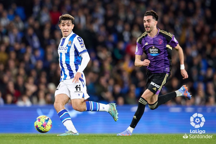 Pablo Marín fue titular en Real Sociedad-Real Valladolid.