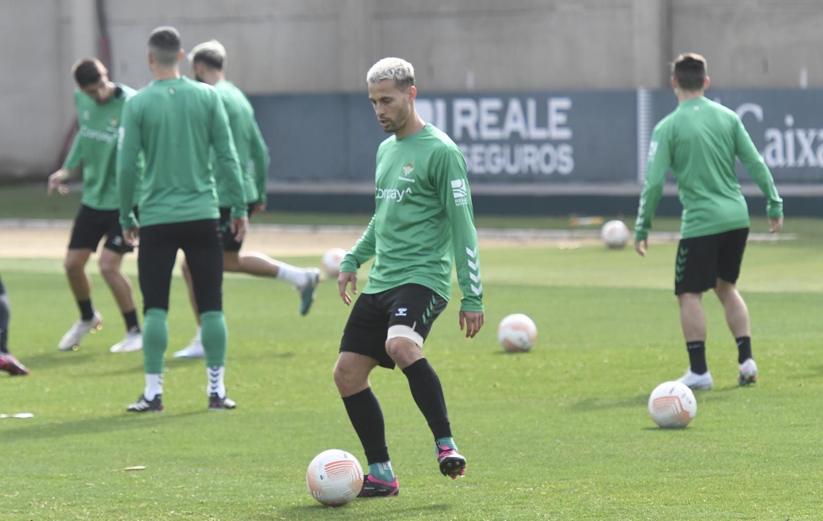 Sergio Canales, en el entrenamiento