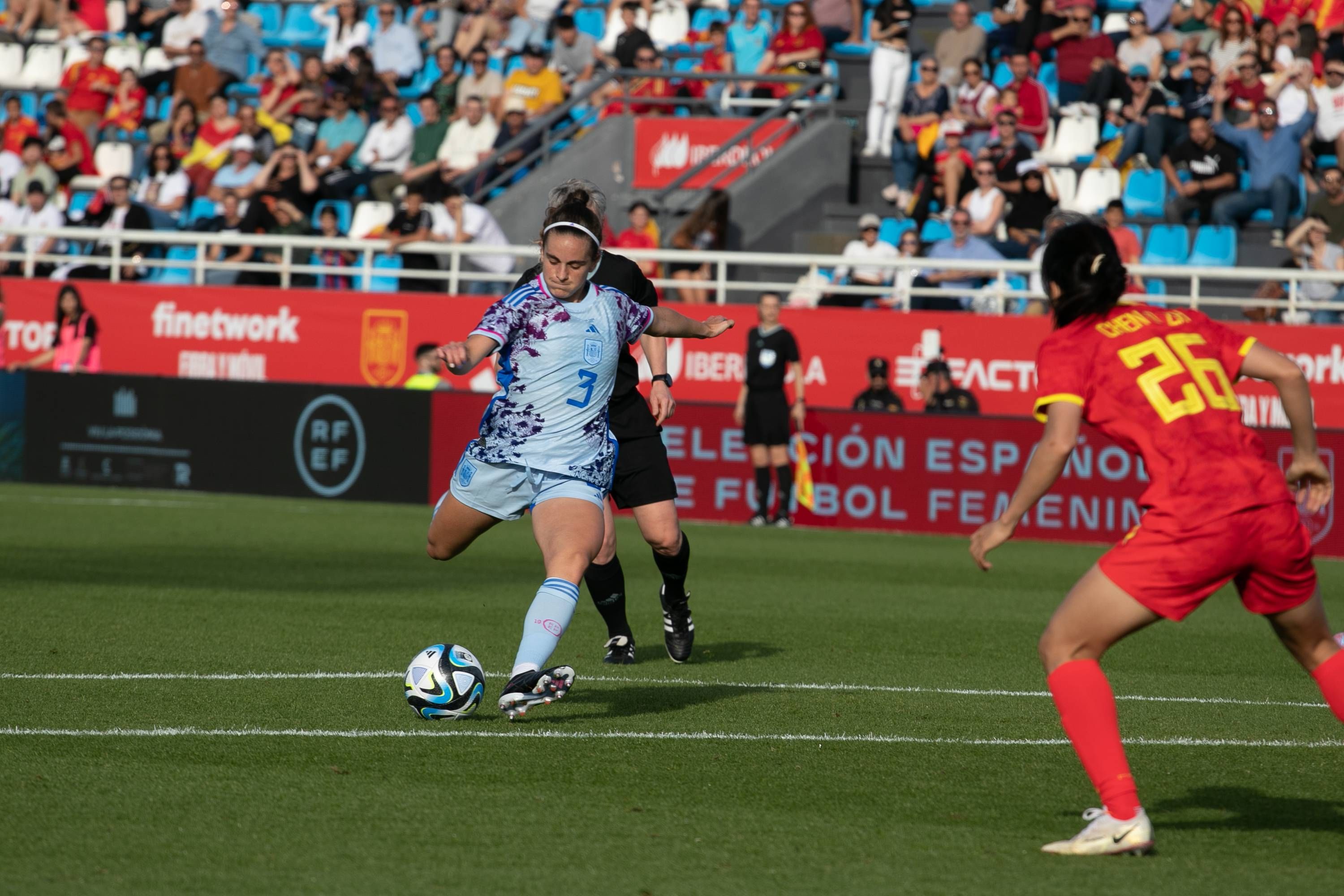 Teresa Abelleira, goleadora en el partido ante China.