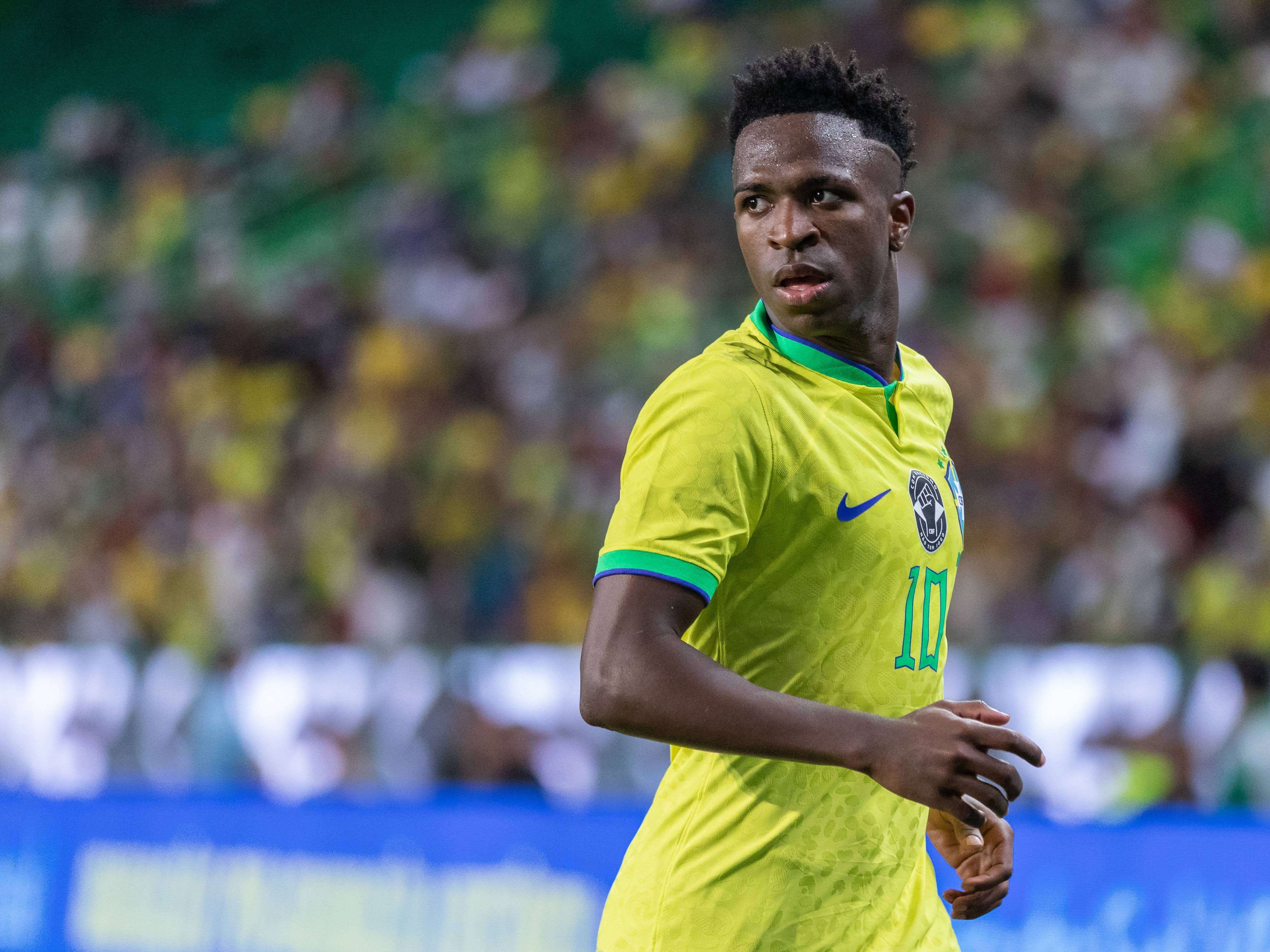  Vinícius, en un partido con Brasil.