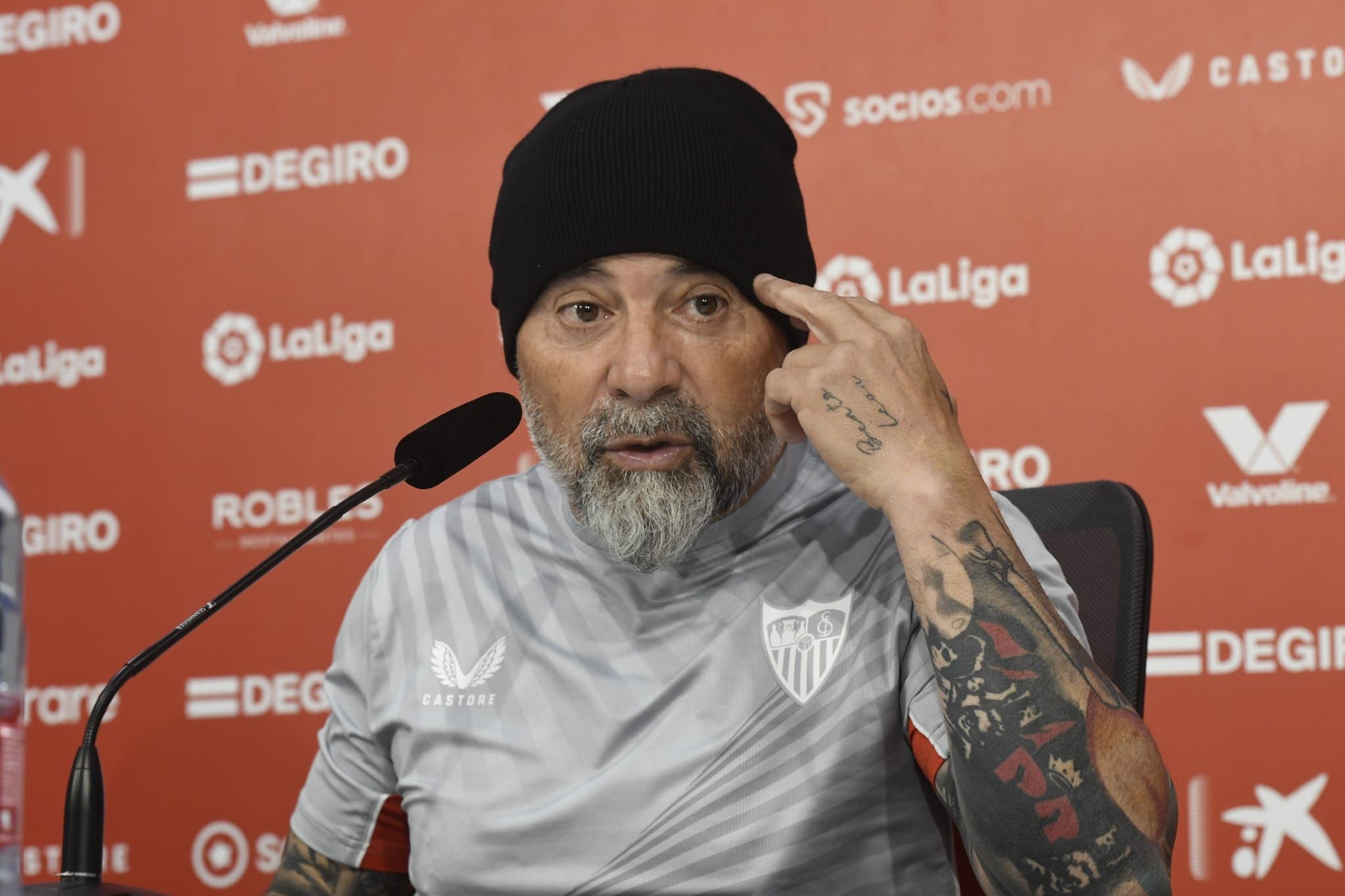  Jorge Sampaoli, en sala de prensa.