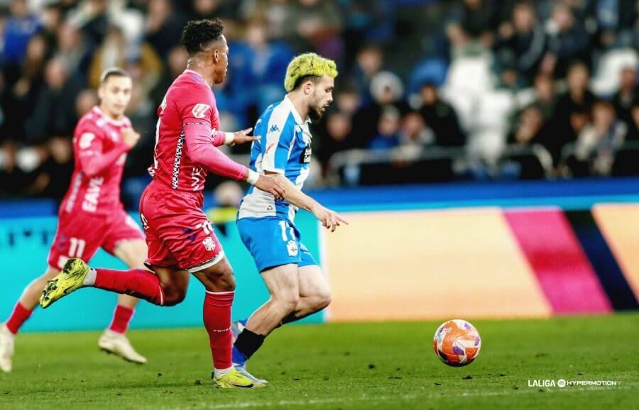  David Mella, en el Dépor-Tenerife (FOTO: LALIGA).