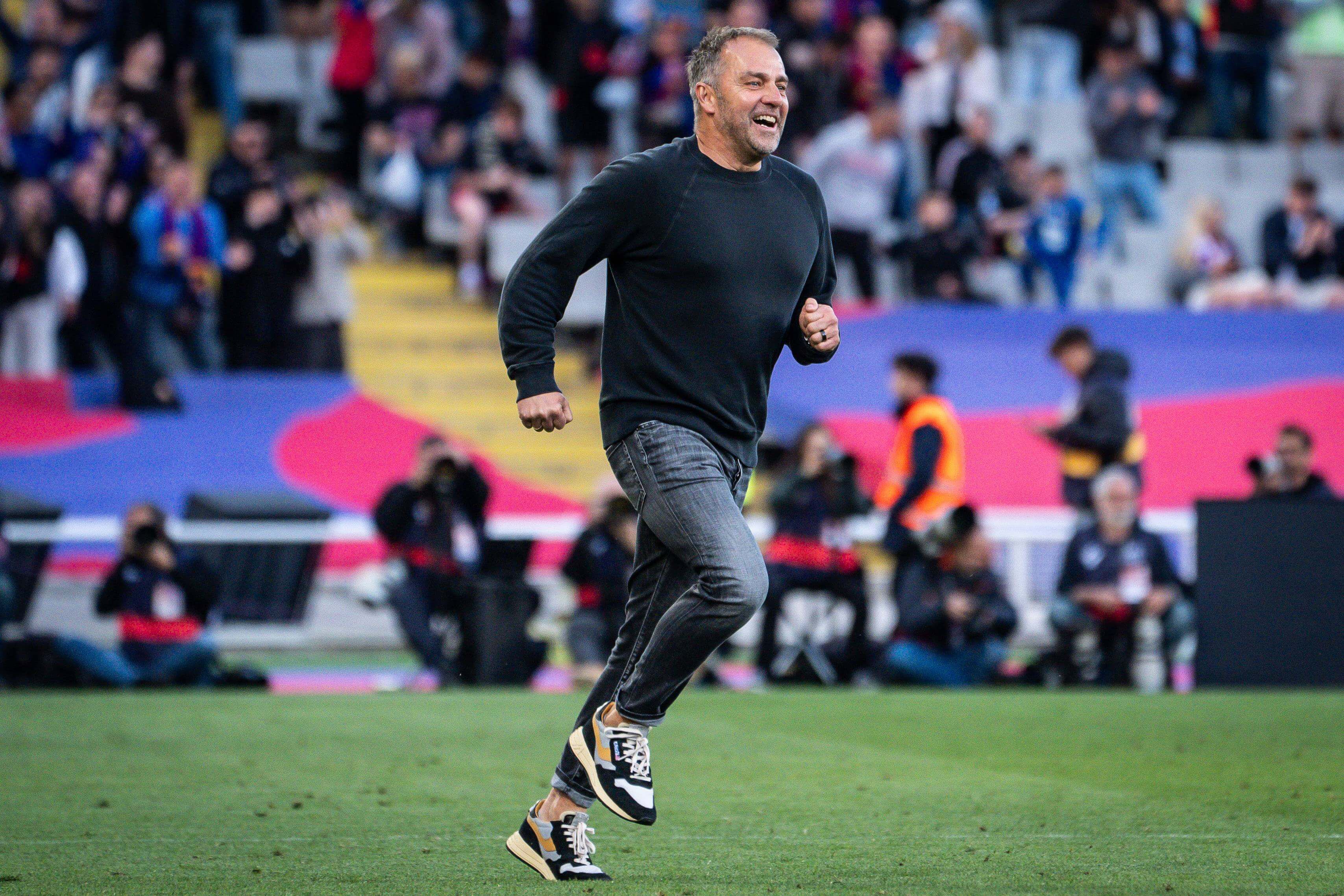 Hansi Flick celebrando la victoria ante el Celta (Cordon Press)