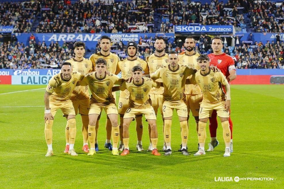  Once del Málaga ante el Real Zaragoza.