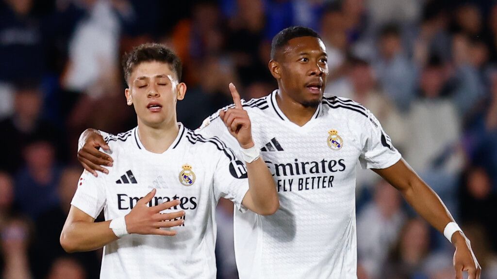  David Alaba y Arda Güler en el partido contra el Getafe (Fuente: Europa Press)