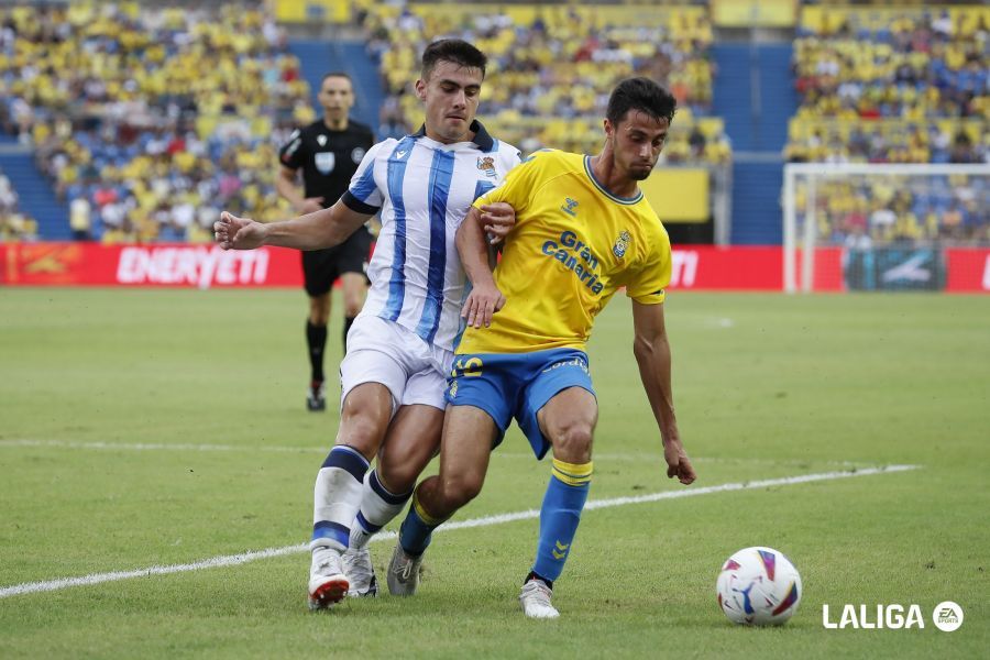  Barrenetxea, durante el UD Las Palmas-Real Sociedad.