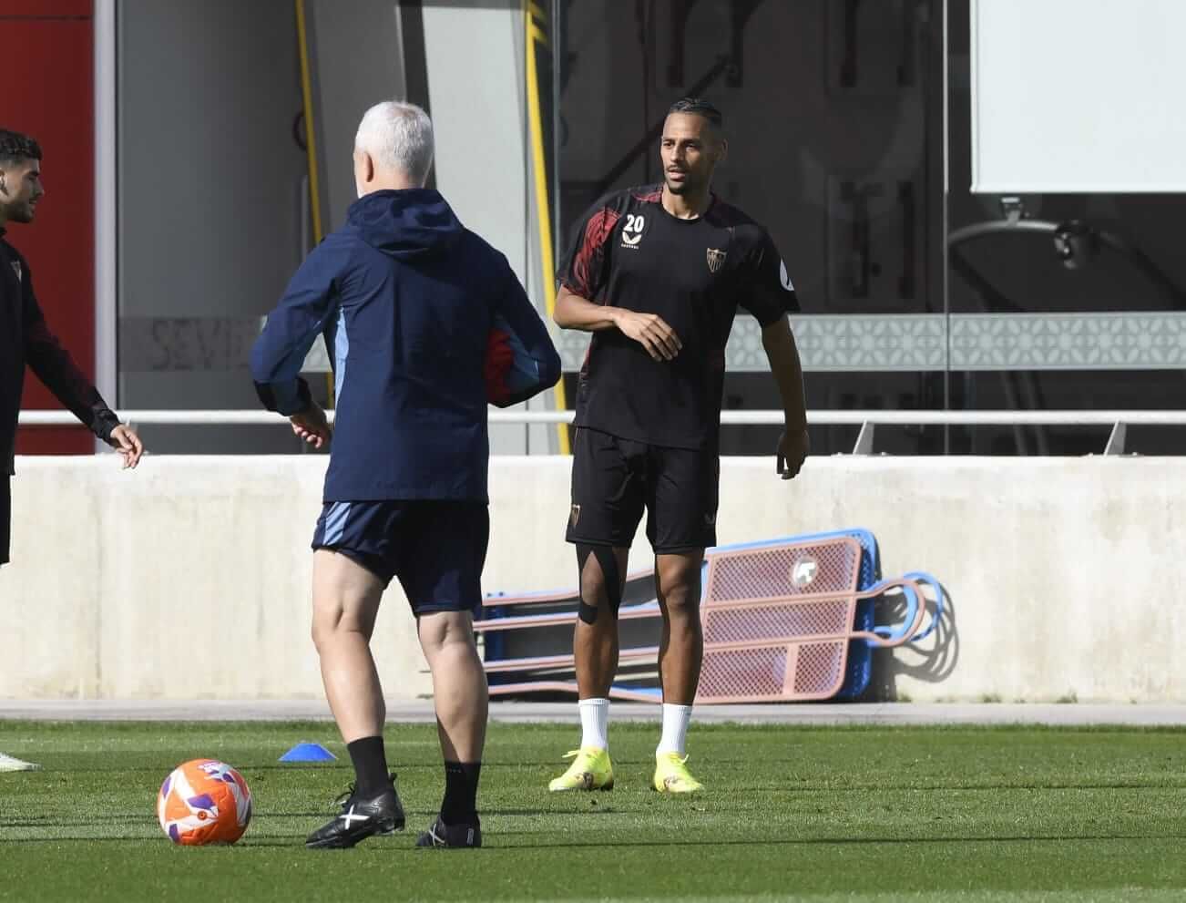 Djibril Sow, en el entrenamiento de este miércoles.