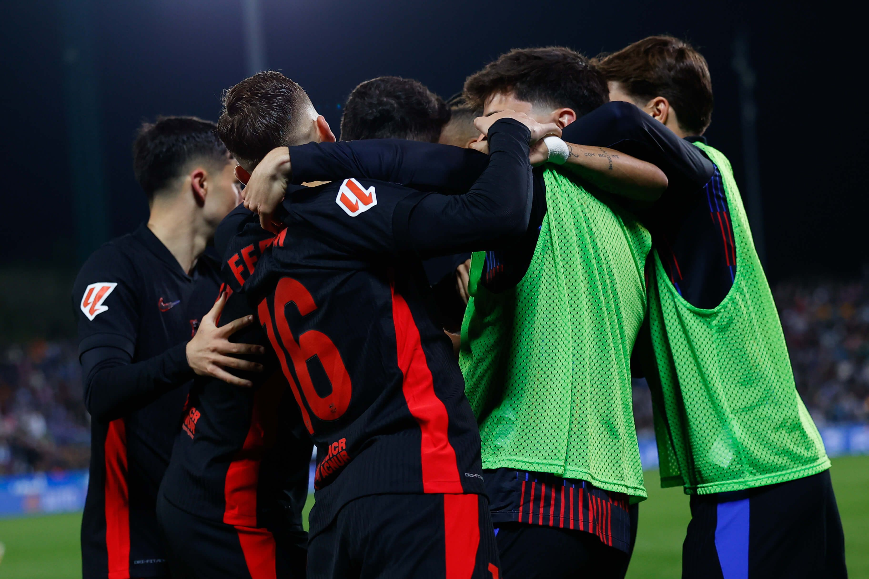  El FC Barcelona celebrando en Butarque (Europa Press)
